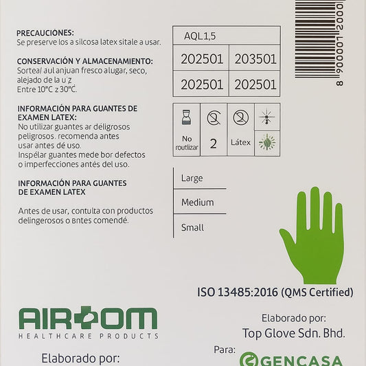 Guantes De Látex Desechables Para Examen