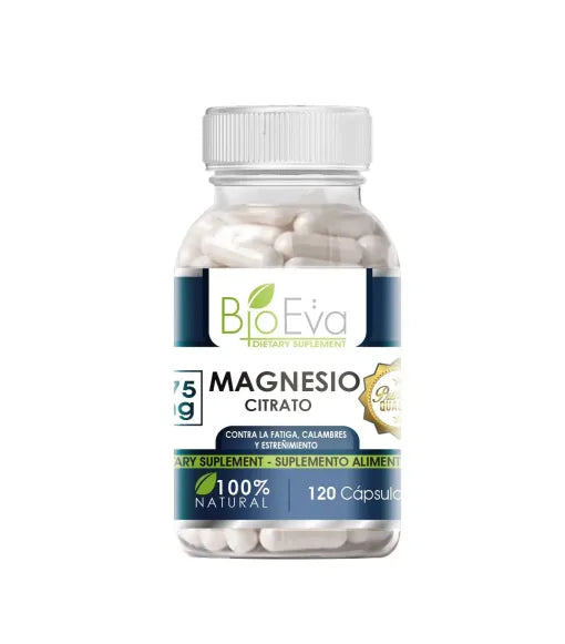 Citrato de Magnesio BioEva 475mg (120 Cáps)