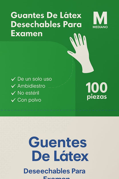 Guantes De Látex Desechables Para Examen